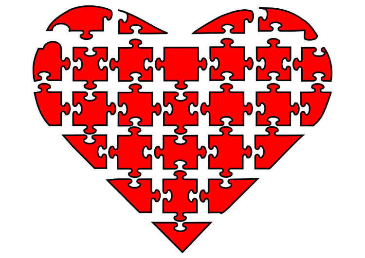Afbeelding puzzel hart