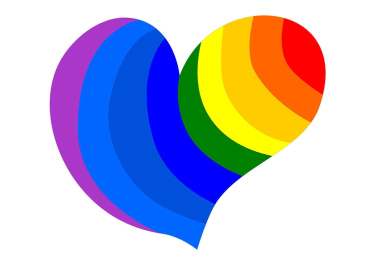Afbeelding regenboog hartje