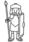 Kleurplaat Romeinse soldaat 