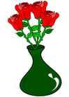 Afbeelding rozen in vaas