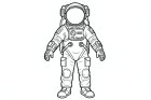 Kleurplaat ruimtepak voor een astronaut