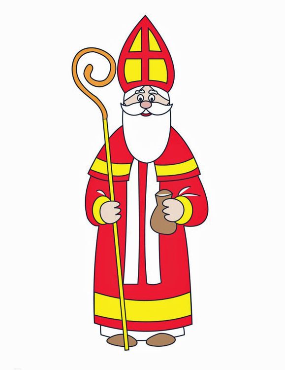 Afbeelding Sinterklaas (2). Gratis afbeeldingen te printen - afb 16165.