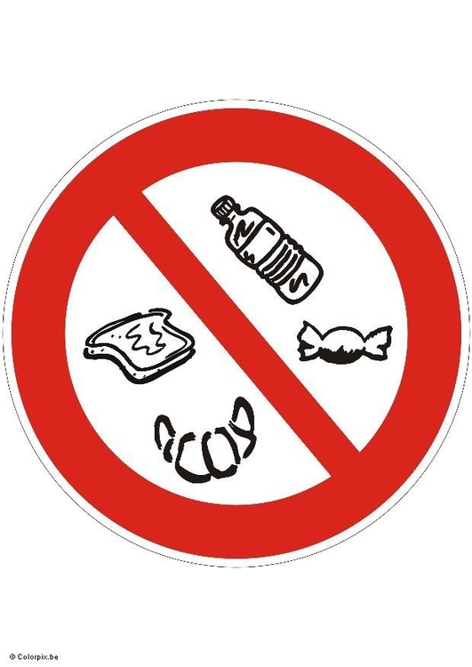 Afbeelding snacks verboden