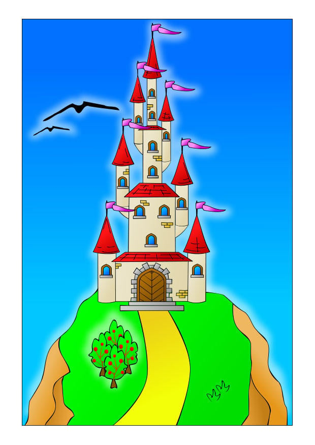 Afbeelding sprookjes kasteel
