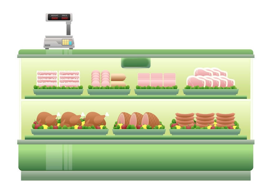 Afbeelding supermarkt - vleesafdeling