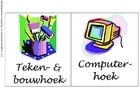 Afbeelding tekenhoek en computerhoek
