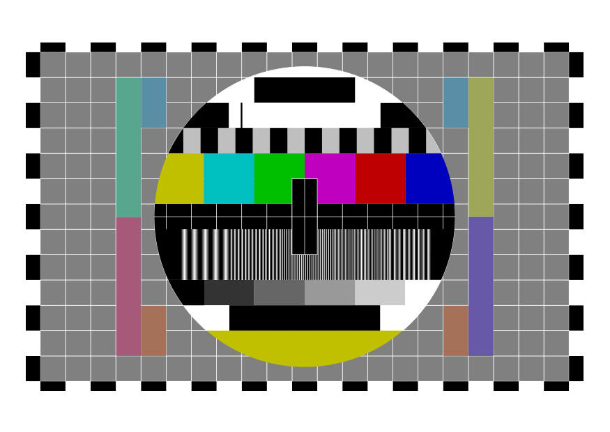 Afbeelding testscherm televisie