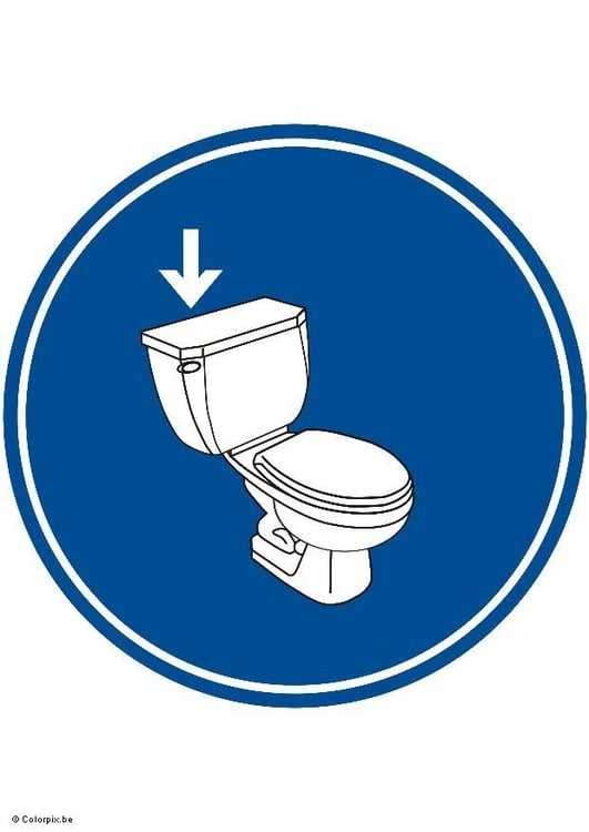 Afbeelding toilet doorspoelen