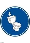 Afbeeldingen toilet doorspoelen