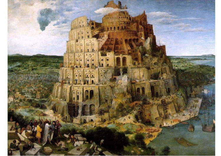 Afbeelding toren van Babel door Pieter Bruegel de Oude