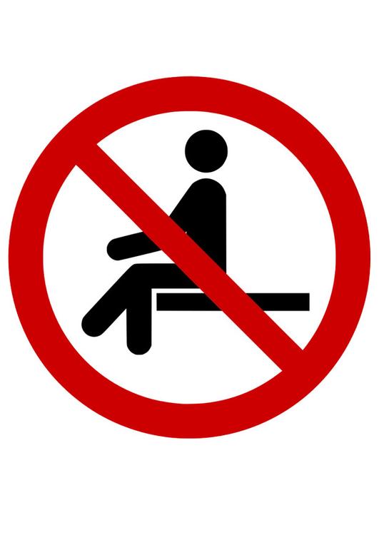 verboden te zitten