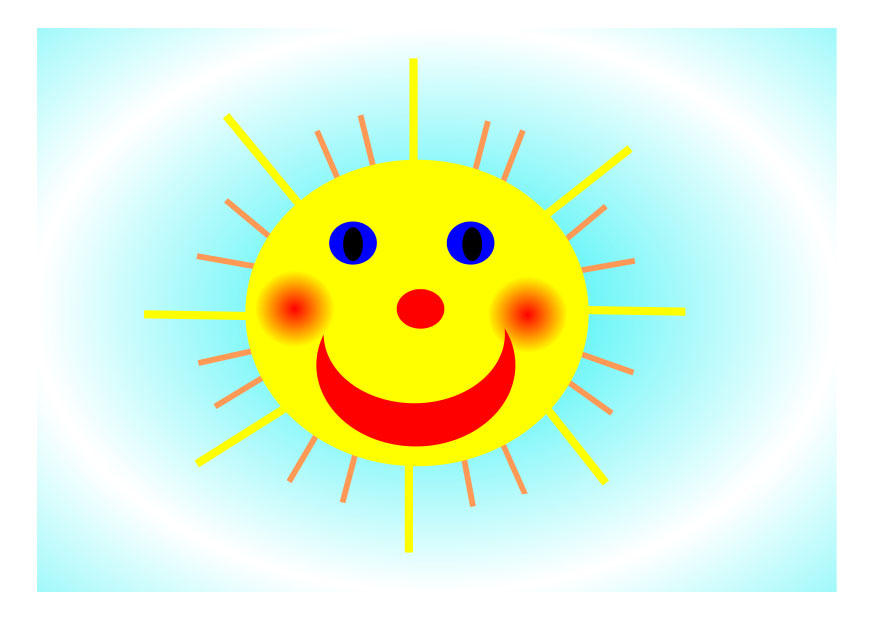 Afbeelding vrolijke zon