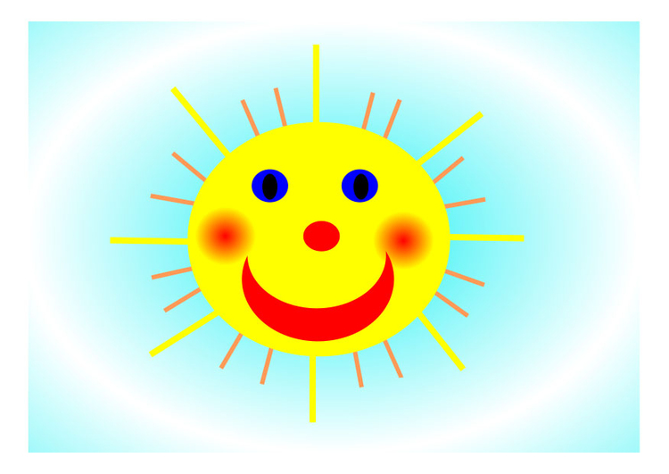 Afbeelding vrolijke zon