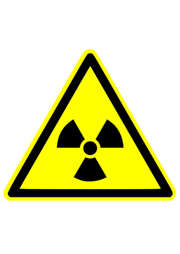 Afbeelding waarschuwing radioactief
