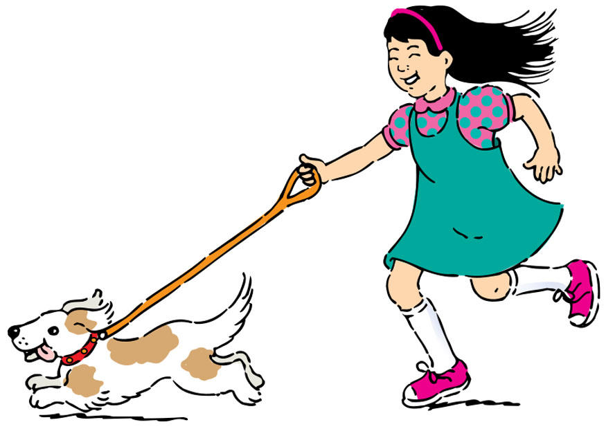 Afbeelding wandelen met hond