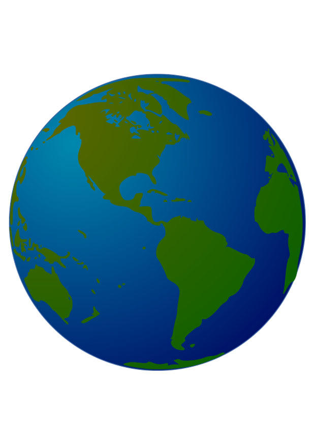 Afbeelding wereldbol. Gratis afbeeldingen om te printen - afb 28391.