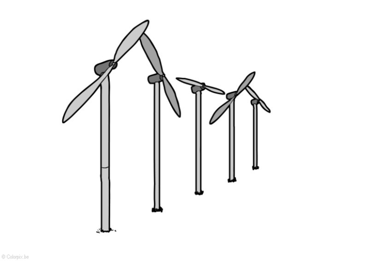Afbeelding windenergie - windmolens
