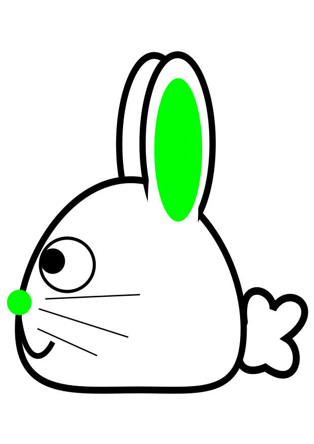 Afbeelding zijkant konijn