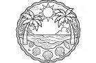 Kleurplaat zomer mandala