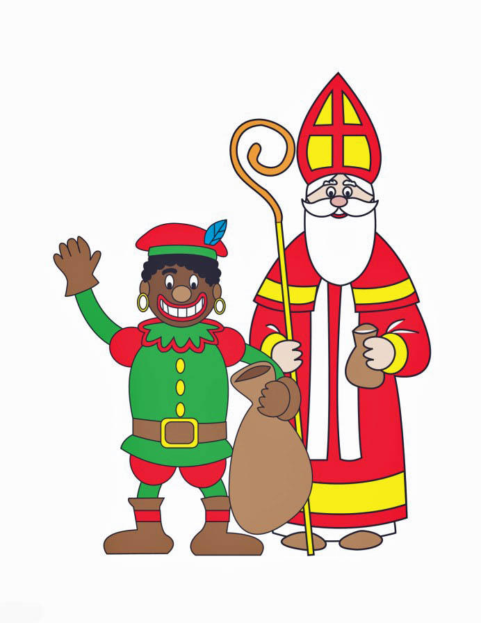 Afbeelding Zwarte Piet En Sinterklaas. Gratis Afbeeldingen Om Te Printen - Afb 16479.