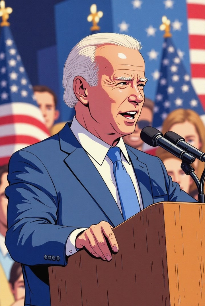 President Biden geeft een speech