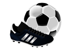 voetbalschoen en bal