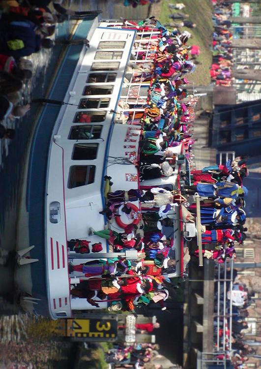 aankomst boot van Sinterklaas en de Pieten