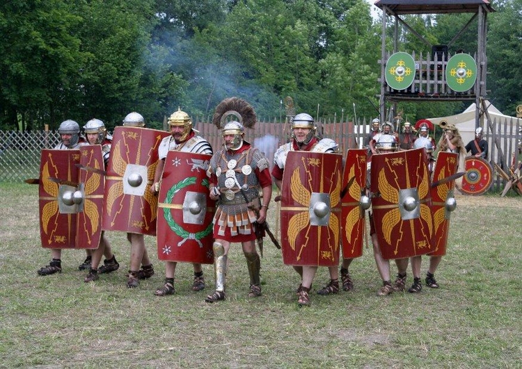 Foto aanval Romeinse soldaten 70 AC.