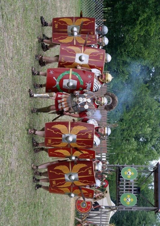 aanval Romeinse soldaten 70 AC.