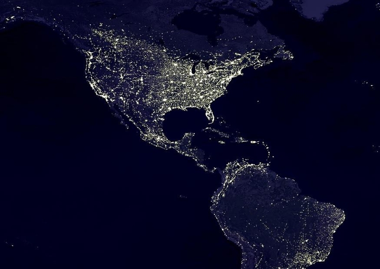 Foto aarde 's nachts - verstedelijkte gebieden  3