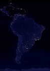 aarde s nachts - verstedelijkte gebieden Zuid-Amerika