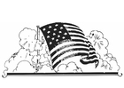 Kleurplaat amerikaanse vlag