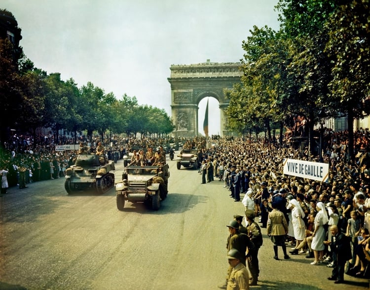 Foto bevrijding van Parijs