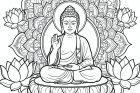 Kleurplaat buddha akshobya