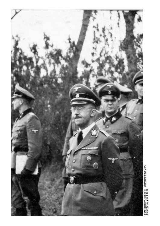 Foto Frankrijk, Himmler met officieren van de waffen-ss