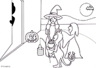 Kleurplaat halloween