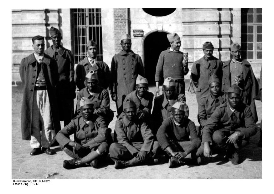 Foto koloniale krijgsgevangenen in Frankrijk