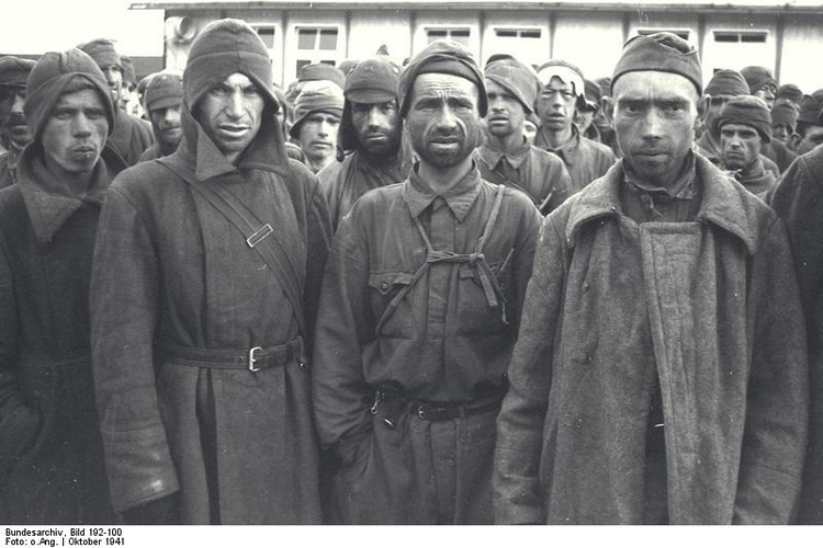 Foto Mauthausen concentratiekamp - Russische krijgsgevangenen