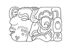 Kleurplaat Maya kunst 