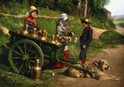 melkverkopers met hondenkar - 1890 Belgie