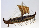 Foto's model van Gokstad Vikingschip