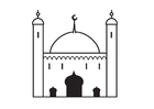 Kleurplaat moskee