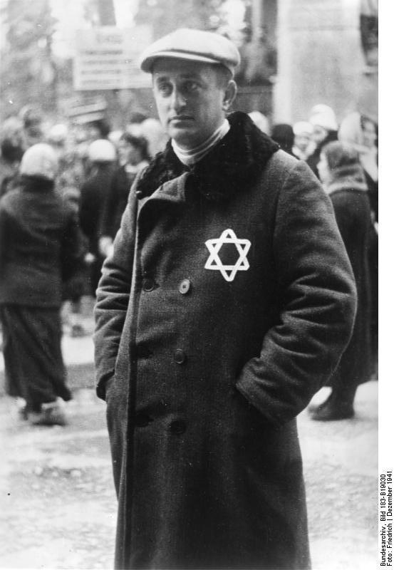 Foto Rusland - man met Joodse ster