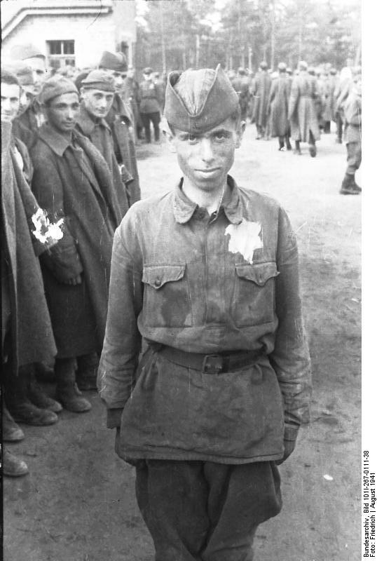 Foto Rusland - Joodse soldaat als krijgsgevangene