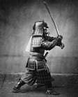 Foto's samoerai met zwaard