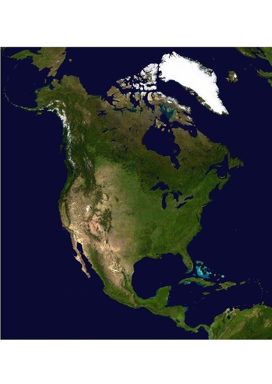 Foto sattelietbeeld Noord Amerika
