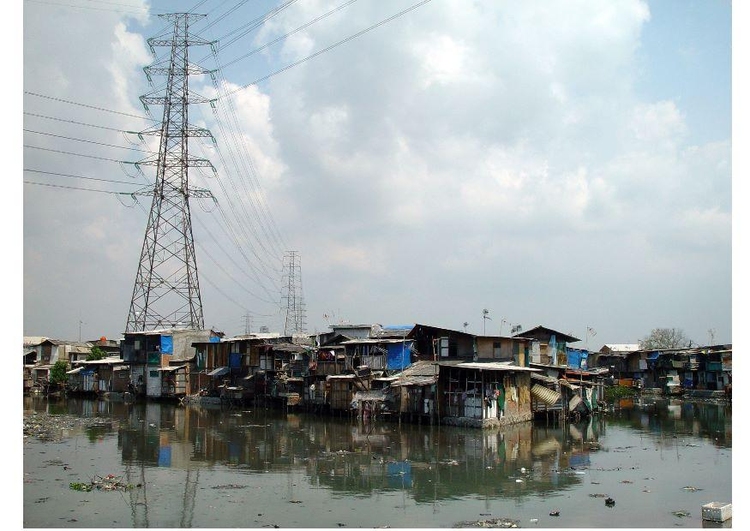 Foto sloppenwijk Jakarta