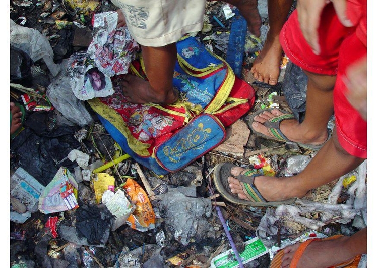 Foto sloppenwijk in Jakarta