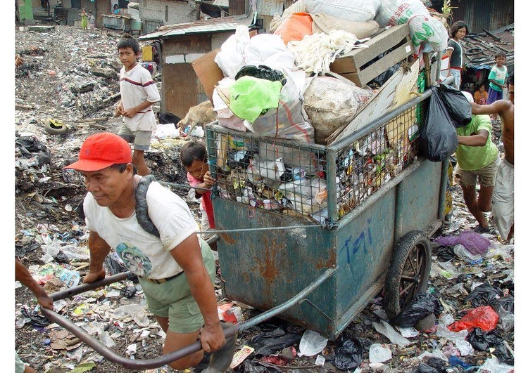 Foto sloppenwijk in Jakarta