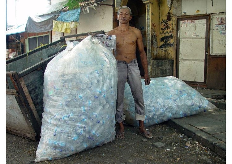Foto sorteren materiaal, sloppenwijk Jakarta